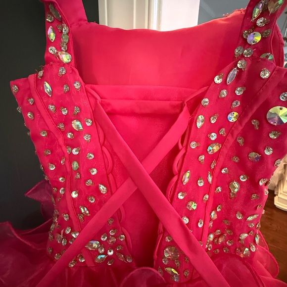 Pink Rhinestone Embellished Dress - Picture 5 of 9